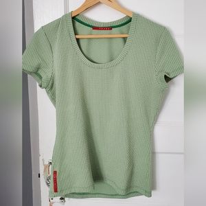 Genuine Prada Stretchy Green T-Shirt Size M